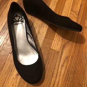 Fergalicious by Fergie black Demi-Wedge slip-on